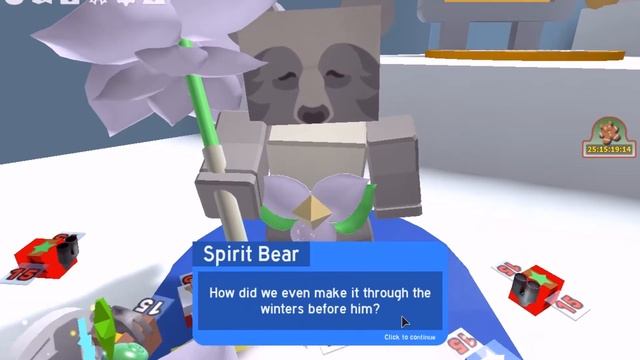 Present to Spirit Bear [] Spirit Bear Present Reward []Beesmas 2021 [] Bee Swarm Simulator [] Roblo смотреть онлайн