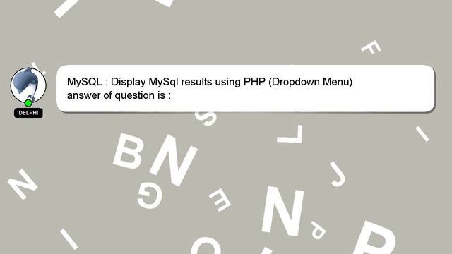 MySQL : Display MySql results using PHP (Dropdown Menu) смотреть онлайн