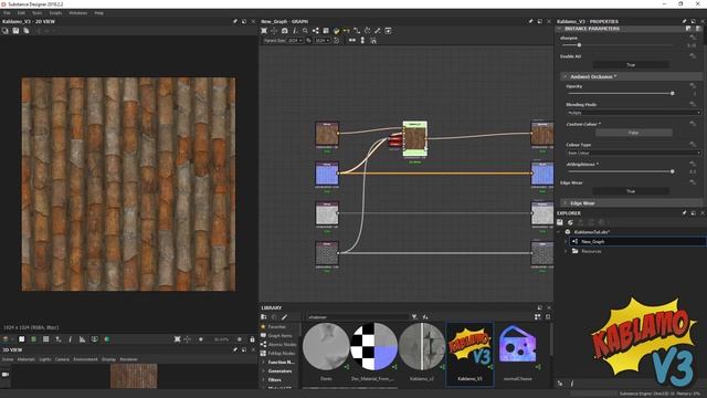Substance Designer Custom Node - Kablamo V3 смотреть онлайн
