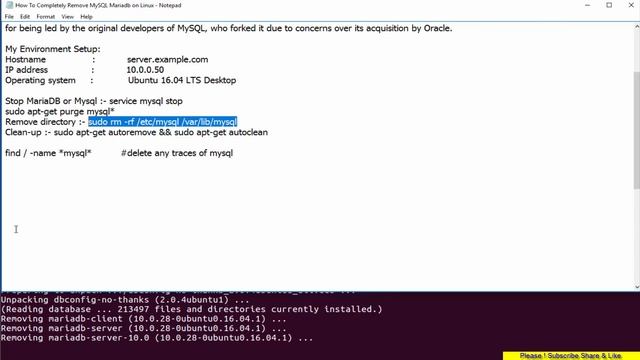 How To Completely Remove MySQL Mariadb on Linux смотреть онлайн