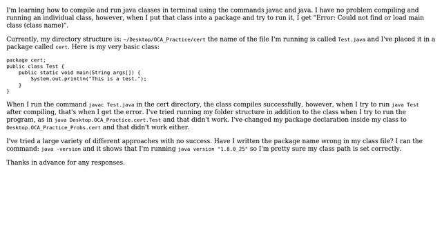 Running Java classes in a package --＞ Error: Could not find or load main class смотреть онлайн