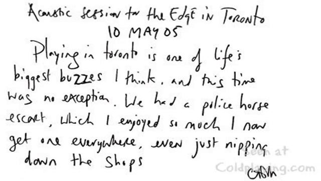 Coldplay - CFNY Studios Toronto (Acoustic) 09-05/2005 смотреть онлайн