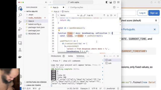Programando em REACT native - Expo go + SQLite - app de controle financeiro - AO VIVO - LIVE CODING смотреть онлайн