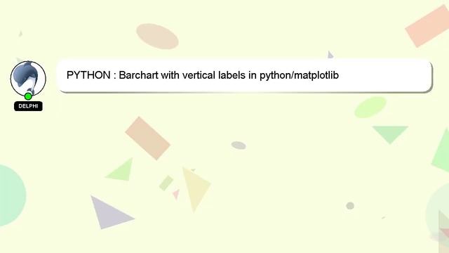 PYTHON : Barchart with vertical labels in python/matplotlib смотреть онлайн