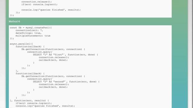 Node MySQL execute multiple queries the fastest possible смотреть онлайн