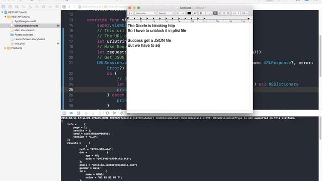 [Swift 4] REST ful API with JSON Tutorial, example смотреть онлайн