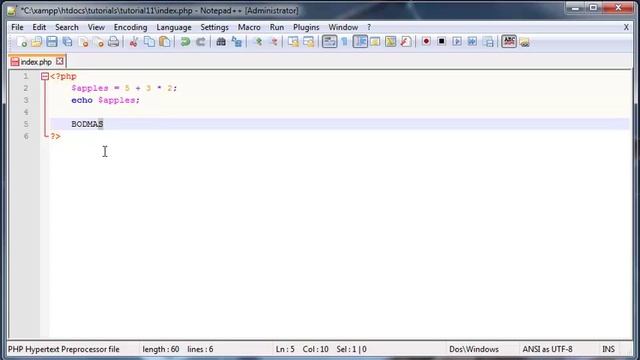 PHP beginners tutorial 11 - operator precedence смотреть онлайн