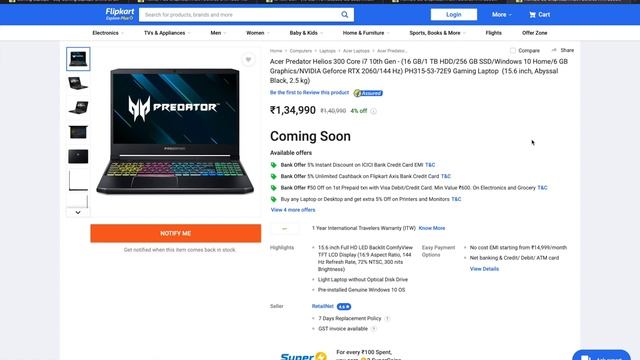 Acer Helios 300 Flipkart Sale More than 35000 Discount on Big Billion Day Sale 25% Discount смотреть онлайн