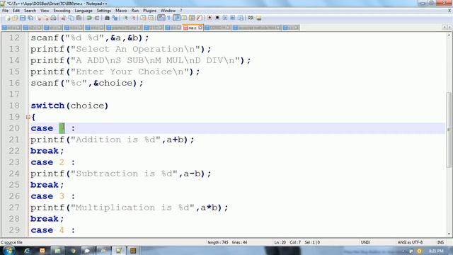 C Programming in Hindi | switch statement example | Calculator Program смотреть онлайн