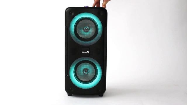 Напольная колонка Eltronic DANCE BOX 300 Watts арт. 20-19 с проводным микрофоном и RGB цветомузыкой смотреть онлайн