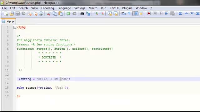 PHP tutorial 4 - String functions смотреть онлайн