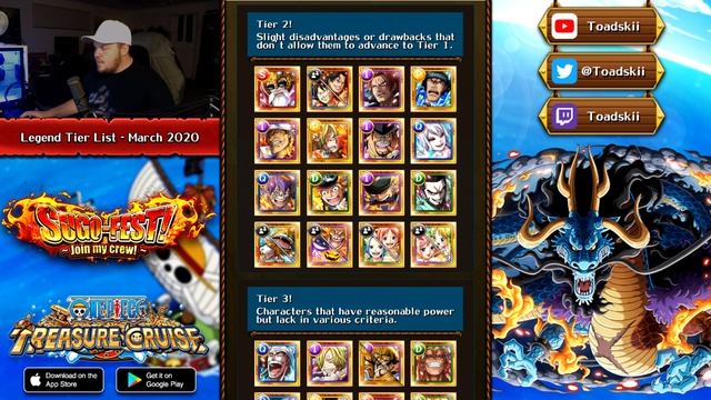 GLOBAL TIER LIST! Best Legends March 2020! (ONE PIECE Treasure Cruise) смотреть онлайн