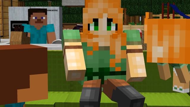 Minecraft ALEX GIVES BIRTH TO AN EVIL BABY!!! Life of Alex & Steve смотреть онлайн