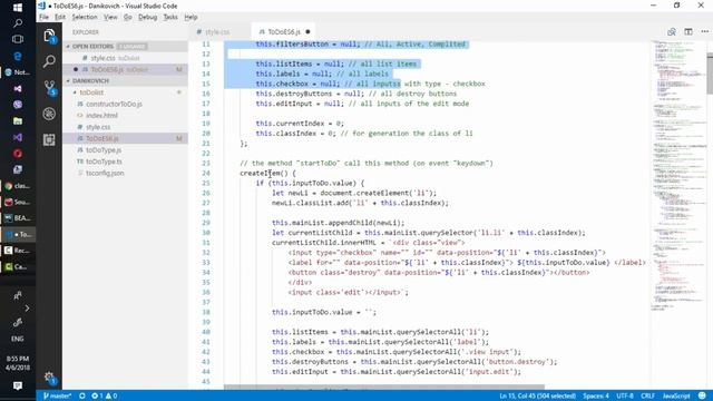 002. JS code review (todolist, es6) смотреть онлайн