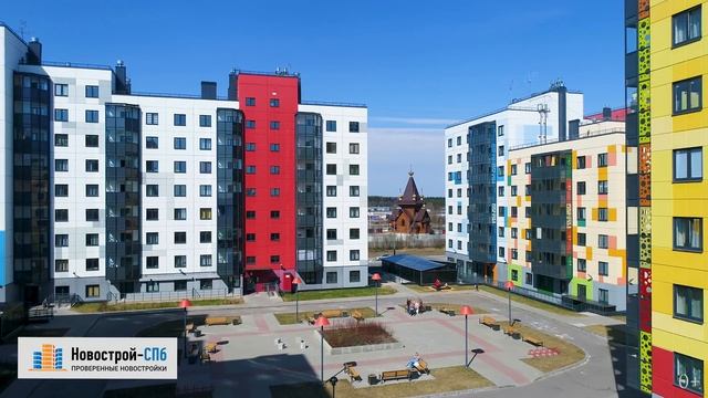 Обзор с воздуха ЖК «IQ Гатчина» (аэросъемка: апрель 2019 г.) смотреть онлайн