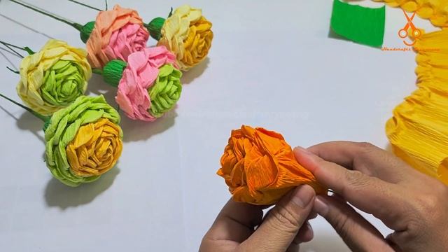 How to make Roses crepe paper flowers | DIY | flowers by handcraft sreyneang смотреть онлайн