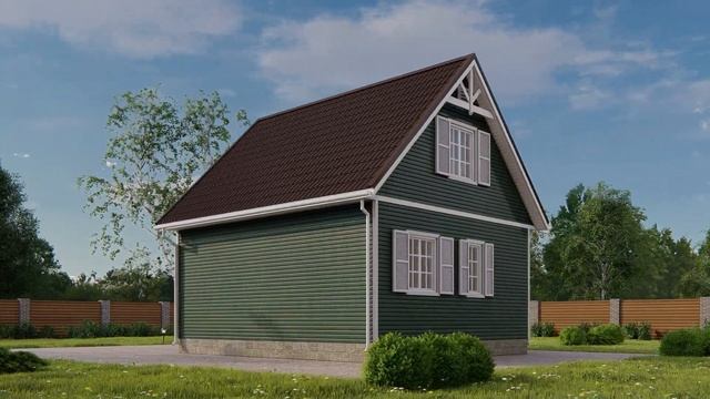 Каркасный дом Домок 6х7 смотреть онлайн