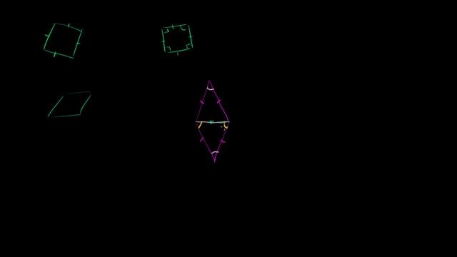 Rhombus diagonals | Quadrilaterals | Geometry | Khan Academy смотреть онлайн