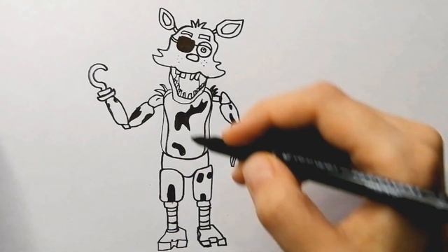 Как нарисовать Фокси из ФНАФ / Рисуем аниматроника / How to draw Foxy FNaF смотреть онлайн