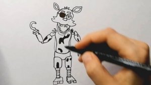 Как нарисовать Фокси из  ФНАФ / Рисуем аниматроника / How to draw Foxy FNaF