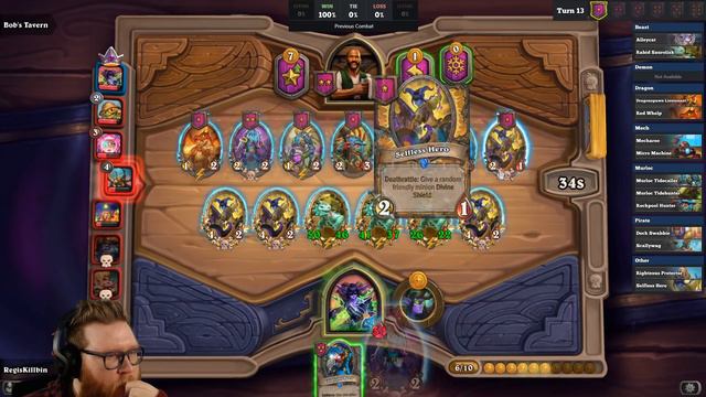 TIER 1 ARANNA IS OBSCENE!! A Golden Army of Selfless Saurolisks! | Battlegrounds | Hearthstone смотреть онлайн