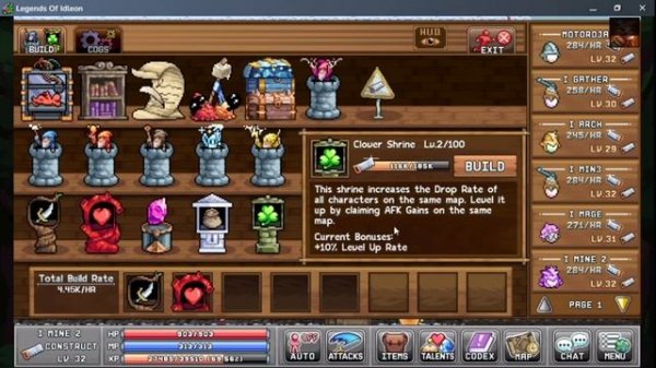 Legends of idleon Construction guide| Idleon 3d printer, multikill , deathnote, shrines,