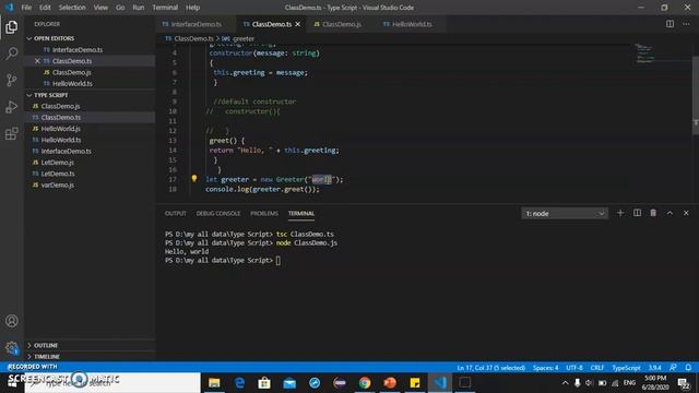 TypeScript Basic Tutorial in Hindi #Class And Inheritance (part-5) смотреть онлайн