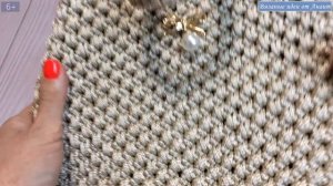 Нарядная сумка крючком из шнура