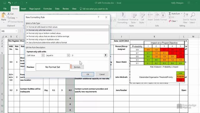Excel 2016/365 - Create a Risk Register - Using Conditional Formatting смотреть онлайн
