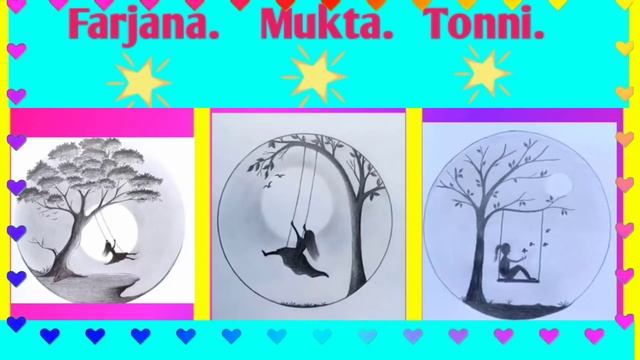 Farjana vs Mukta vs Tonni art and craft | Farjana Drawing Academy смотреть онлайн