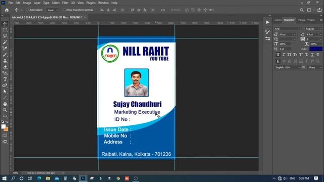 One Click 100 And More ID Card Create | Excel Variable ID Card | Photoshop As A Converter |Making I