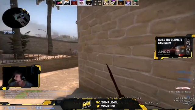 У СИМПЛА ЖЕСТКО ЗАЛАГАЛ ИНТЕРНЕТ, ЧУТЬ НЕ ВЫЛЕТЕЛ ИЗ ИГРЫ / S1MPLE CS:GO смотреть онлайн