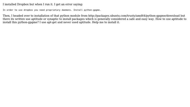 Ubuntu: How to install python-gpgme ubuntu 14.04? смотреть онлайн
