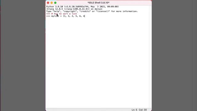 How to sort a list in python смотреть онлайн