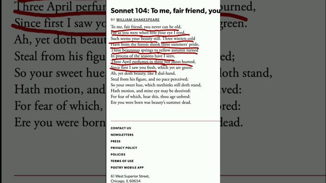 Sonnet 104: To me, fair friend, you never can be old смотреть онлайн