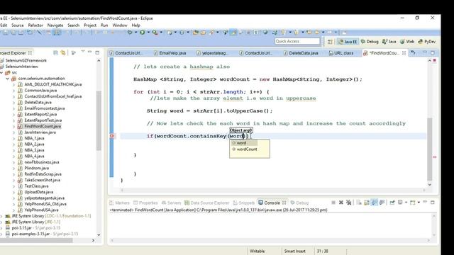Java find word count in a string