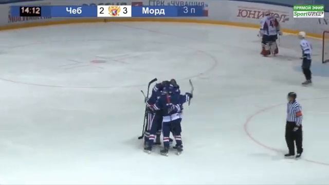 Гол Сергея Рябухина ХК ЧЕБОКСАРЫ - ХК МОРДОВИЯ смотреть онлайн