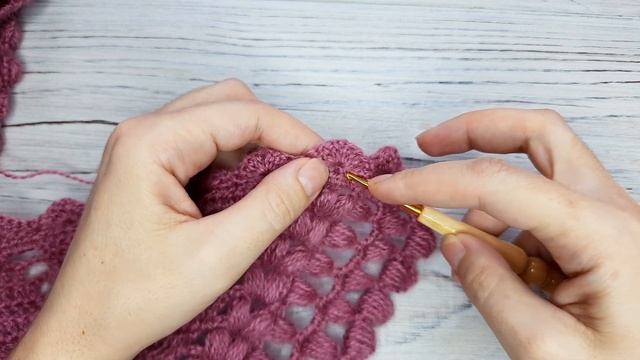 Лёгкий и быстрый способ для укрепления края шали ✅ смотреть онлайн