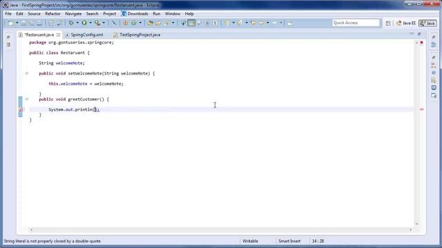 Spring Tutorial 06 - Injecting value into a Bean property смотреть онлайн