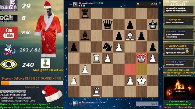 Шахматы на Chesscom, (Блиц) Боги Арены, Битвы с гроссмейстерами + Заказы, Стрим. 6.01.2019 смотреть онлайн