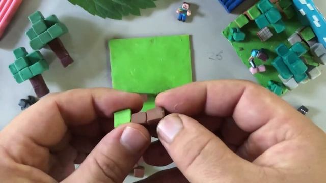 Майнкрафт: пластилиновый мультик и МК по лепке простого домика/Minecraft: plasticine animation смотреть онлайн