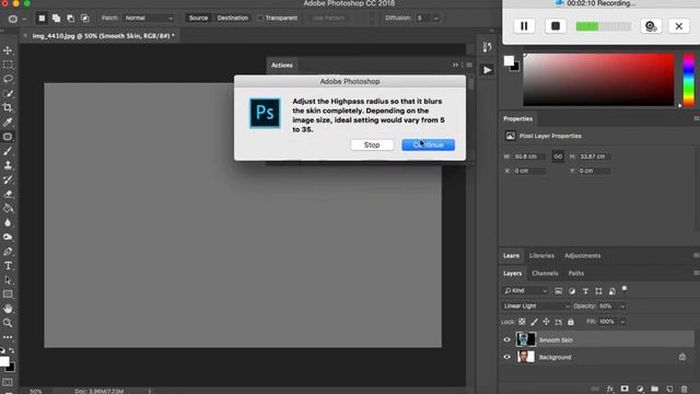 FREE HIGH END Skin retouching Photoshop action & Skin retouching tutorial смотреть онлайн