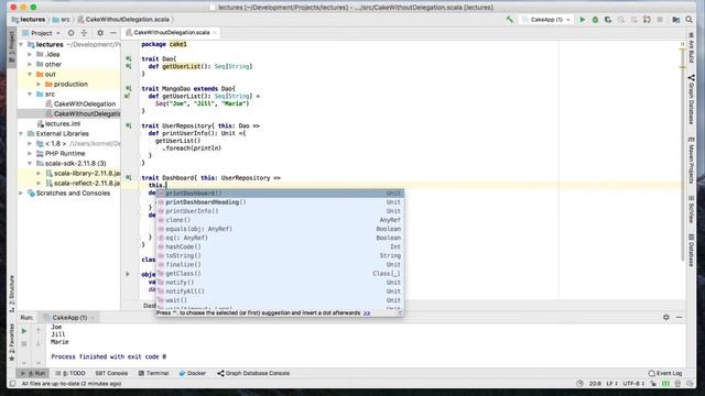 Functional Scala: Revisiting Self Type Annotations & Cake Pattern (In-Depth) смотреть онлайн
