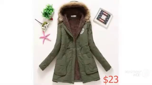 Одежда с AliExpress. Новые зимние военные Пальто Женская смотреть онлайн