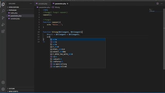 Function dan Parameter (PHP) смотреть онлайн