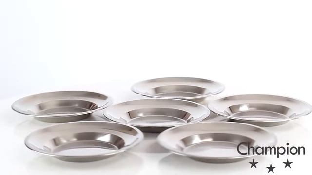 Туристический набор тарелок 6 шт | Обзор 360° | смотреть онлайн