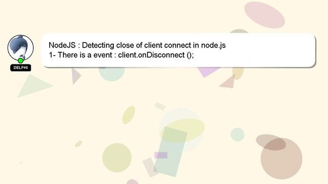 NodeJS : Detecting close of client connect in node.js смотреть онлайн