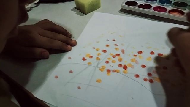 рисуем рисунок золотая осень смотреть онлайн