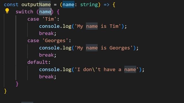 Switch in TypeScript - How does this statement work? смотреть онлайн