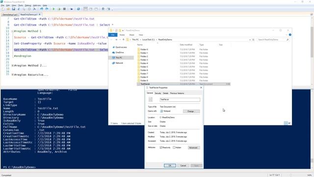 How To Set And Remove The Read Only Attribute To Files With PowerShell смотреть онлайн